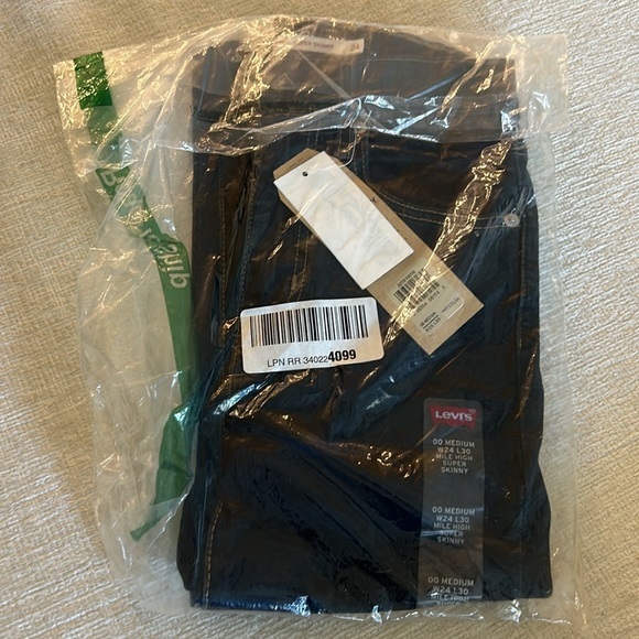 NWT Levis Mile High Super Skinny Jeans w24 - Picture 3 of 4
